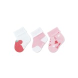 Frotinės kojinės kūdikiams Braškė, 3 poros Skaisti balta 500 1
