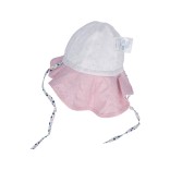 Vaikiška kepurė su kaklo apsauga  Širdelės Skaisti balta 500 5