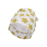 Vienguba vaikiška trikotažinė kepurė Geltonos gėlės Skaisti balta 500 2