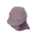 Vaikiška kepurė su kaklo apsauga, muslino medžiaga Švelniai violetinė 600 1