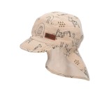 Vaikiška kepurė su snapeliu ir kaklo apsauga "Smėlinė"1