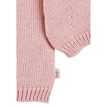 Megztinis mergaitėms, 68-86cm., organinės medvilnės Šviesiai rožinė 739 5
