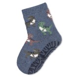 Neslystančios frotinės kojinės vaikams guminiu paduku T-REX, SOFT (18-28 dydžiai) Pastelinė mėlyna 386 1