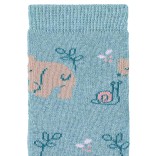 Neslystančios frotinės kojinės vaikams guminiu paduku Sraigė, SOFT (18-28 dydžiai) Turkio mėlyna 455 4