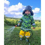 Lietaus striukė vaikams su išsegamu pašiltinimu „DINO“ Ryškiai žalia 254 6