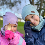 Rudeninė kepurė vaikams Vienspalvė, vienguba Pastelinė mėlyna 386 8