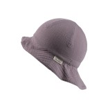 Dvipusė muslino medžiagos kepurė vaikams su kaklo apsauga Švelniai violetinė 600 3
