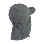 Vienspalvė vaiki&scaron;ka kepurė su kaklo apsauga nuo saulės Samanų žalia 275 2