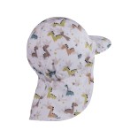Vasarinė kepurė vaikams su kaklo apsauga ir raištukais Dinozaurai Skaisti balta 500 2