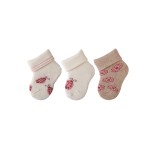 Kojinės kūdikiams dovanų dėžutėje Boružėlė, frotinės, 3 poros (0-4 mėn.) Skaisti balta 500 1