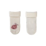 Kojinės kūdikiams dovanų dėžutėje Boružėlė, frotinės, 3 poros (0-4 mėn.) Skaisti balta 500 5