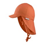 Vasarinė kepurė vaikams su kaklo apsauga ir raišteliais One colour Ruda 865 4