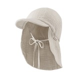 Vienspalvė vaiki&scaron;ka kepurė su kaklo apsauga nuo saulės Pilk&scaron;va 518 1