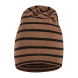 Vienguba beanie kepurė vaikams Dryžiai Kaštoninė 940 2