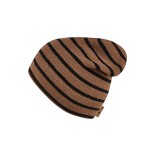Vienguba beanie kepurė vaikams Dryžiai Kaštoninė 940 5
