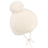 Megzta beanie kepurė kūdikiams Vienspalvė Balta 908 2
