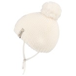 Megzta beanie kepurė kūdikiams Vienspalvė Balta 908 3