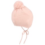 Megzta kepurė kūdikiams Gėlytė Baby pink 731 2