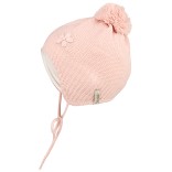 Megzta kepurė kūdikiams Gėlytė Baby pink 731 3