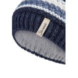 Megzta beanie kepurė kūdikiams ir vaikams Dryžuota Jūros mėlis 306 5