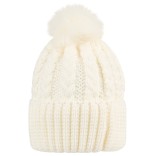 Megzta vaikiška beanie kepurė su bumbulu Balta 908 2