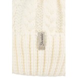 Megzta vaikiška beanie kepurė su bumbulu Balta 908 5