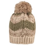 Megzta beanie kepurė su bumbulu Raštas Šokoladinė 985 2