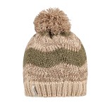 Megzta beanie kepurė su bumbulu Raštas Šokoladinė 985 3