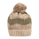 Megzta beanie kepurė su bumbulu Raštas Šokoladinė 985 4