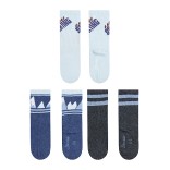 Vaikiškos kojinės iki kelių SKIING, 3 poros (22-30 dydžiai) Dangaus melsvumas 313 2