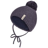 Megzta beanie kepurė kūdikiams Vienspalvė Tamsiai mėlyna 300 1