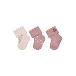 Kojinės kūdikiams Peliukas, 3 poros (16-18 dydžiai), frotinės Baby pink 731 1