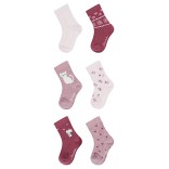 Medvilninės kojinaitės vaikams Katė ir pelė, 6 poros (22-30 dydžiai) Baby pink 731 1