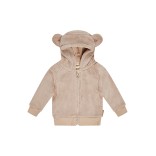Šiltas švarkelis su ausytėmis Teddy Švelni kreminė 935 1