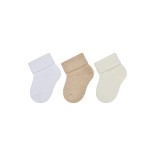Kojinės kūdikiams dovanų dėžutėje Vienspalvės, 3 poros (0-4 mėn.) Skaisti balta 500 1