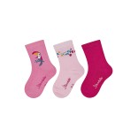 Medvilninės vaiki&scaron;kos kojinės Tukanas, 3 poros (18-30 dydžiai) Tamsiai rausva 737 1