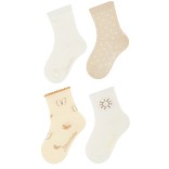 Vaiki&scaron;kos kojinės Skraidantys drugeliai, 4 vnt. (18-30 dydžiai) Balta 908 1