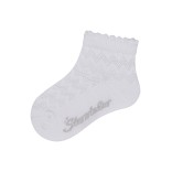 Medvilninės kojinės su tekstūriniais ra&scaron;tais (14-30 dydžiai) Skaisti balta 500 1