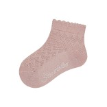 Medvilninės kojinės su tekstūriniais ra&scaron;tais (14-30 dydžiai) Rožinė pudra 738 1