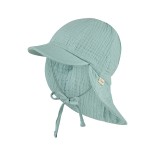 Vienspalvė vaiki&scaron;ka kepurė su kaklo apsauga nuo saulės Pastelinė turkio melsva 400 1