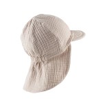 Vienspalvė vaiki&scaron;ka kepurė su kaklo apsauga nuo saulės &Scaron;velni kreminė 935 2