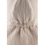 Vienspalvė vaiki&scaron;ka kepurė su kaklo apsauga nuo saulės &Scaron;velni kreminė 935 5