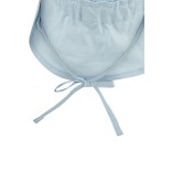 Vasarinė kepurė vaikams su mini kaklo apsauga ir rai&scaron;teliais One color Dangaus melsvumas 313 4