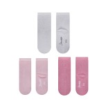 Plonos bambuko pluo&scaron;to kojinės vaikams, 3 poros (18-34 dydžiai) Tamsiai rausva 737 2