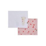 Veido ir rankų rank&scaron;luostis Me&scaron;kutė Betty 2vnt., 30x50cm. Rausva 702 2