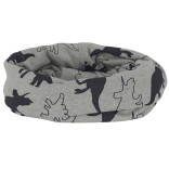 Trikotažinė kaklo mova &bdquo;Dinozaurai&ldquo; &Scaron;viesiai pilka 513 1