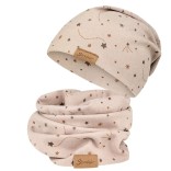 Trikotažinė kaklo mova vaikams Žvaigždynas &Scaron;velni kreminė 935 6