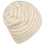 Vaiki&scaron;ka kepurė beanie Dryžuota su ta&scaron;keliais Pilk&scaron;vai smėlinė 931 3
