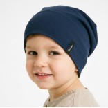 Vaiki&scaron;ka trikotažinė Beanie kepurė Tamsiai mėlyna 300 6