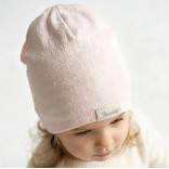 Vaiki&scaron;ka kepurė beanie Tekstūriniai ta&scaron;kučiai &Scaron;velniai rausva 707 6